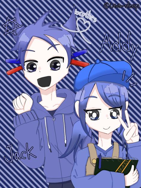 ゆかちゃ様からのリクエストアート！【ジャック、アディ、擬人化】