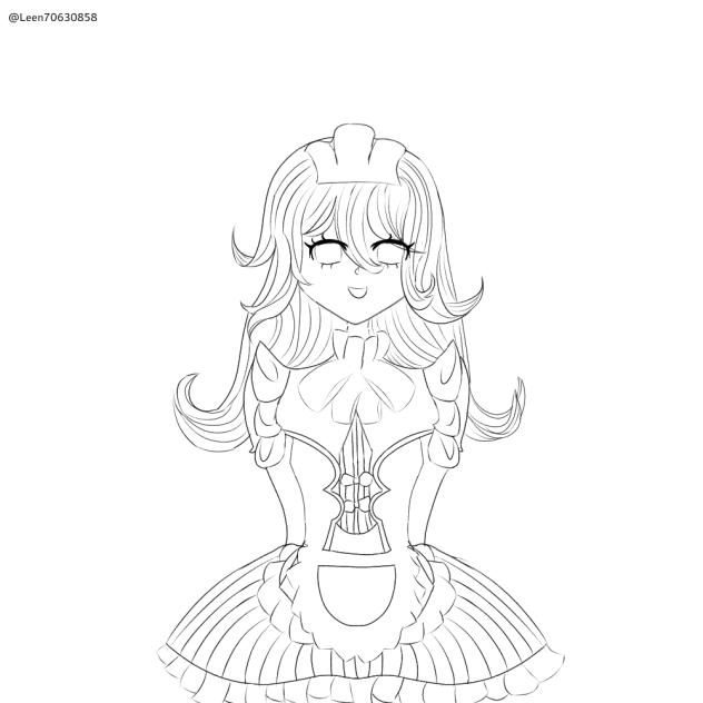 a sketch of my maid drawing