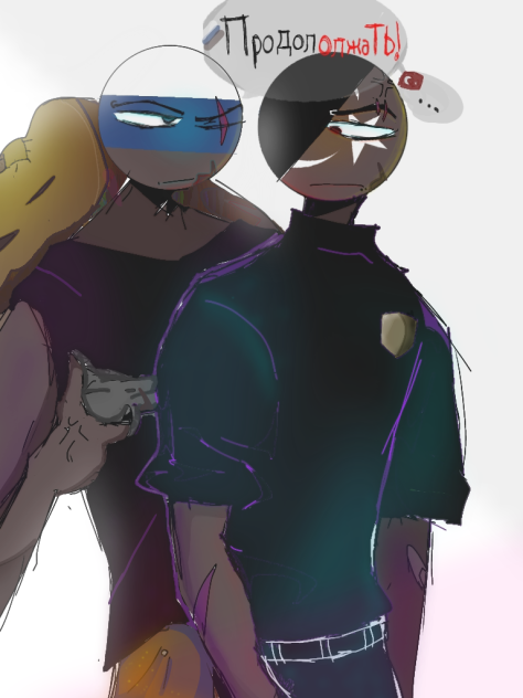 Countryhumans rusia and turkey