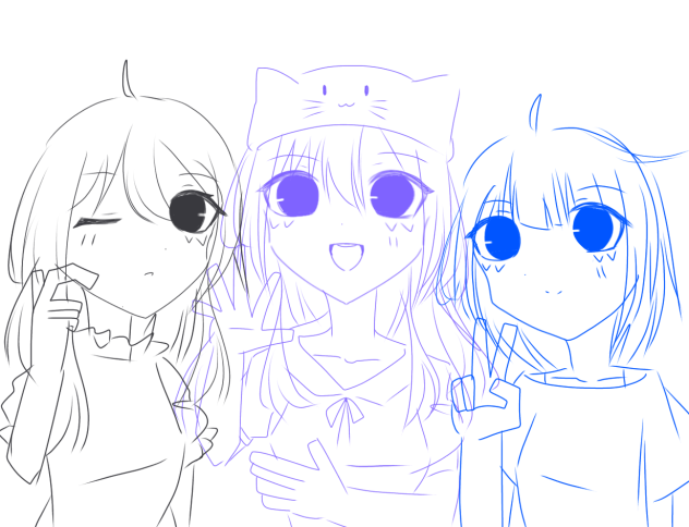 相棒3人ラフぅ
