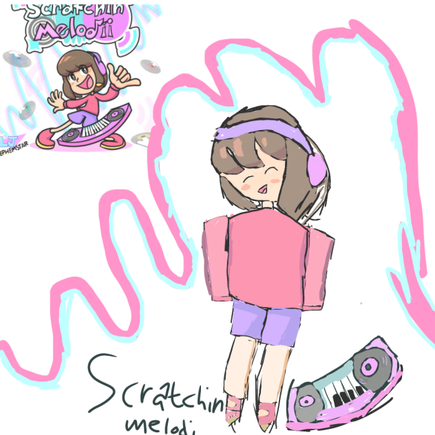 scratchin melodi drawing