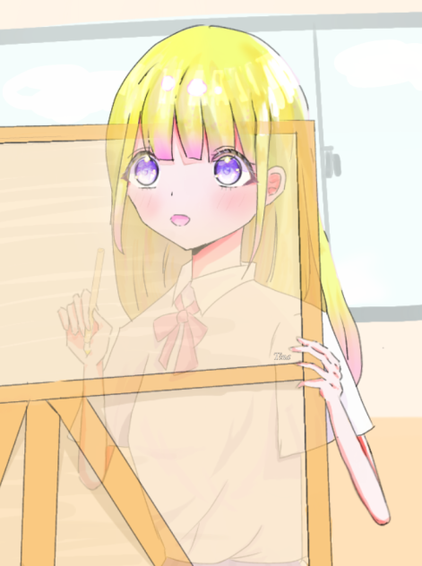絵を描く少女