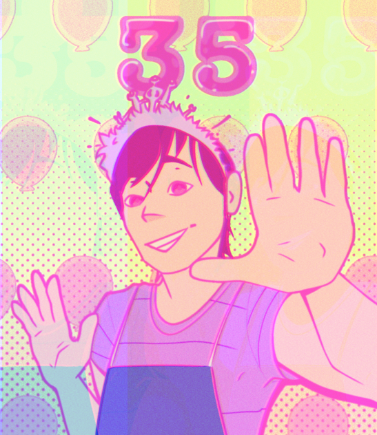 DJ Monopoli birthday art