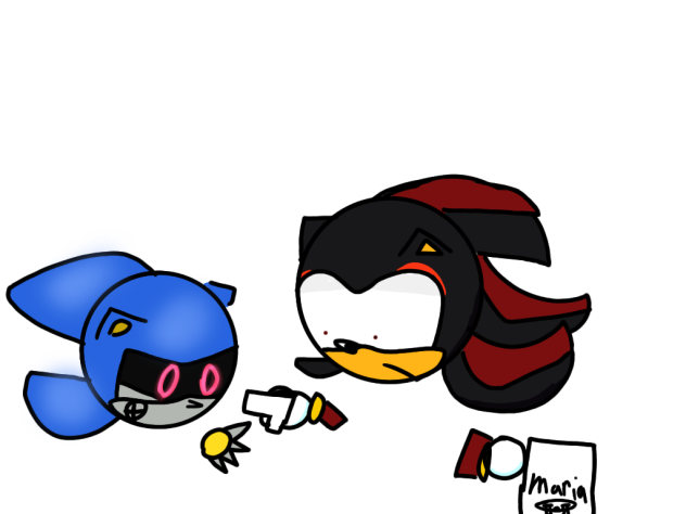 stupid shadow and metal sonic doodle