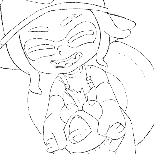 コジャケつかまえたぁ♪線画