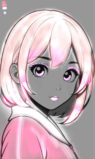 glowing girl
