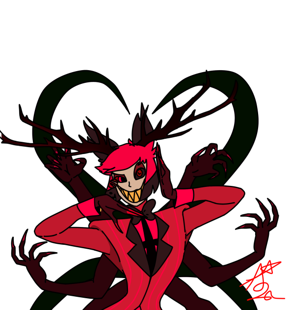 Red flags Alastor unshaded no background