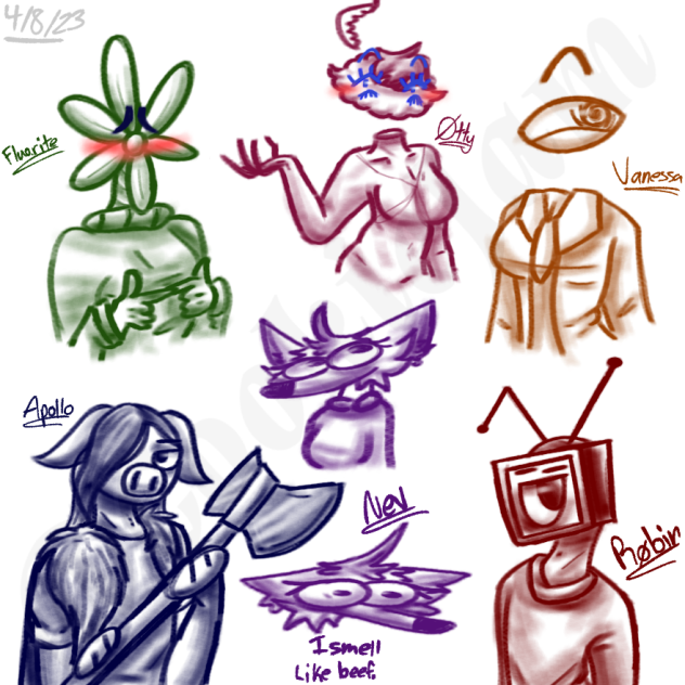 Bloodshue Cult Sketches!