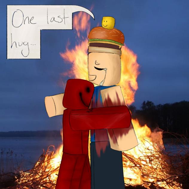 Hamburger head and red rabies kid