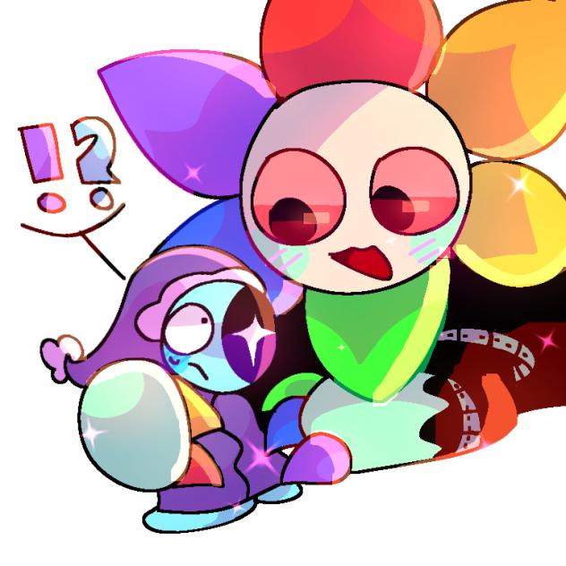 Twisted Dandy and Astro!❤️🧡💛💚🩵💙💜