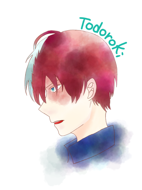 轟焦凍 横顔】ヒロアカ 轟焦凍 color2 缶バッジ 100点 ヒロアカ 轟焦