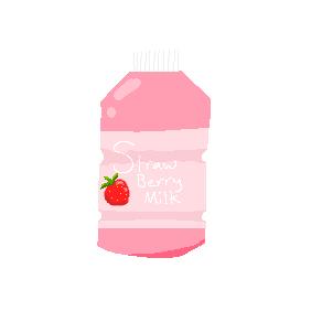 strawberry milk sticker
