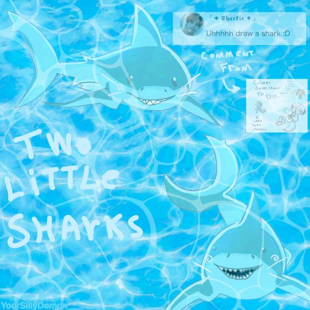 two silly sharks🐬💞