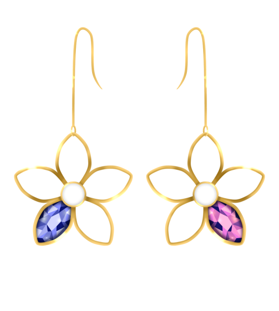 花のピアス