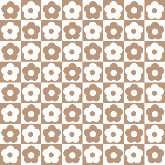 Chocolate Milk Daisy Pattern