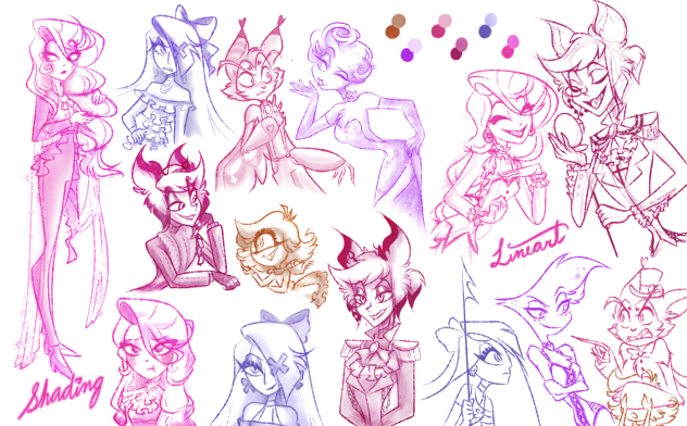 Lineart Sketch (Hazbin Hotel)