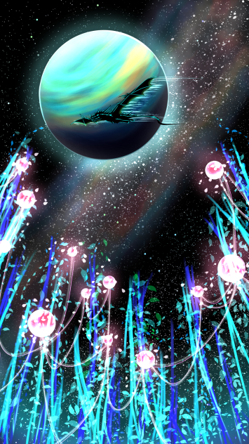 夜空と星