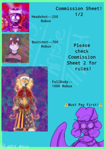 Commission Sheet 1 out of 2