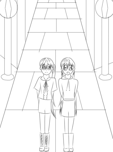 のんびり日常　ようこそ線画