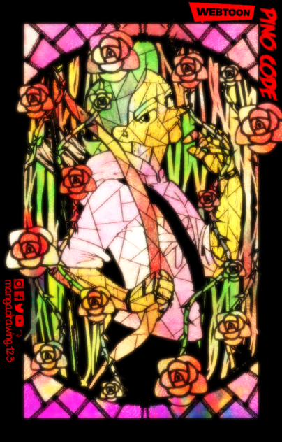 Draw my Webtoon stained glass on phone
