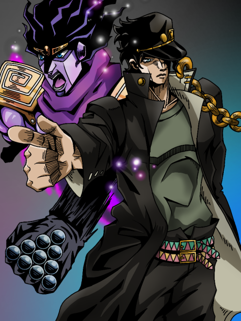 Jotaro Kujo and Star Platinum - ibisPaint