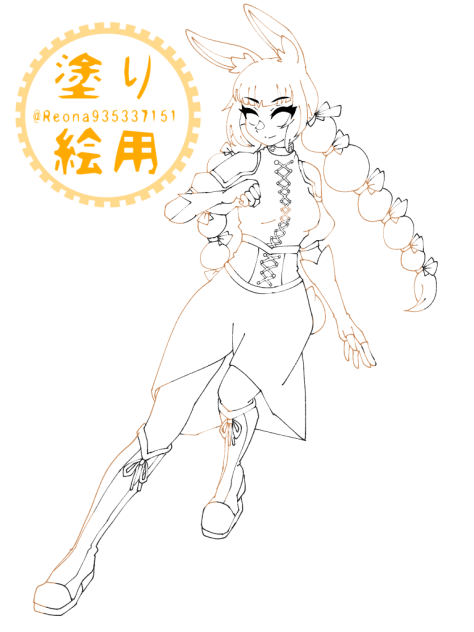 🐇🏹🎀塗り絵