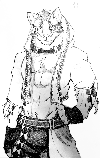 家有大貓 李克勞 仿畫www