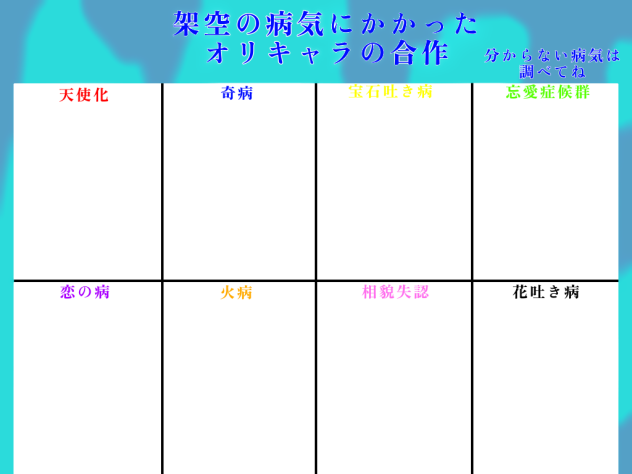 架空の病気にかかったオリキャラの合作