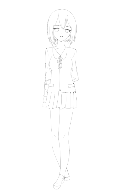 Blue shadow - lineart.