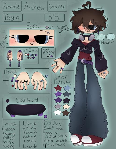 🖤💜🩵❤️ Andrea { New Oc } ❤️🩵💜🖤