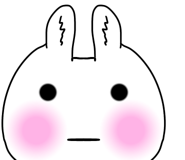 ドアップのうさぎを描きました