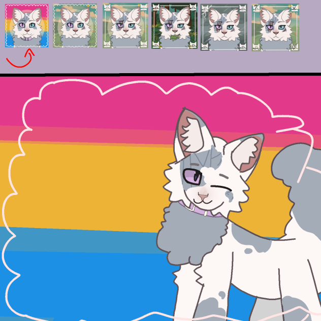 drawing my other warrior cat oc stages