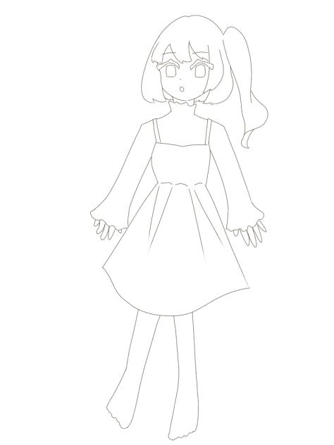 秋服フランちゃん線画