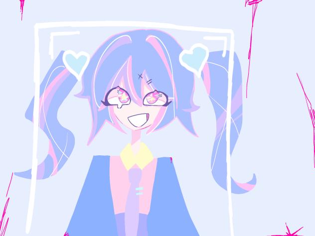 pink cloud kawai Miku 🎀
