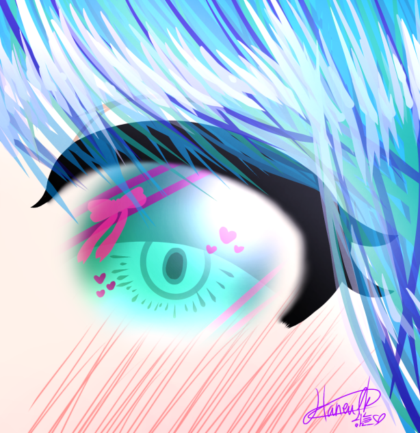 teal blue eye 💕💙👁️