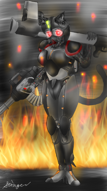 機械的猫娘 戦闘仕様