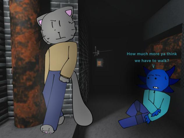 Stuck with each other through 400 rooms