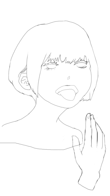 線画 eat (描いて塗ってください)