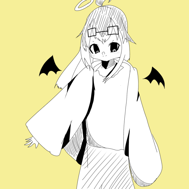メテヲさん　線画（モノクロ版）