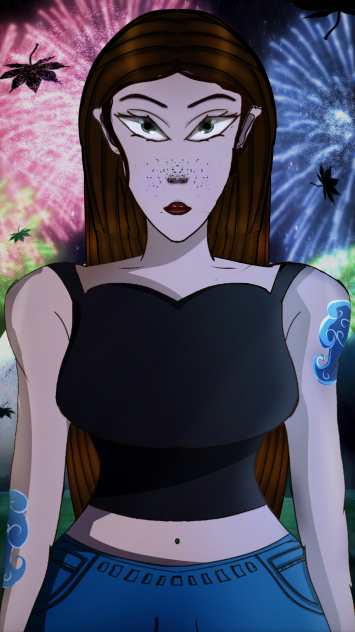 The girl in festival