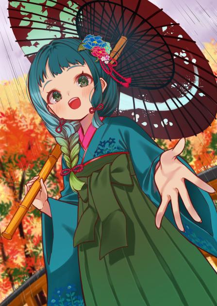 雨の紅葉