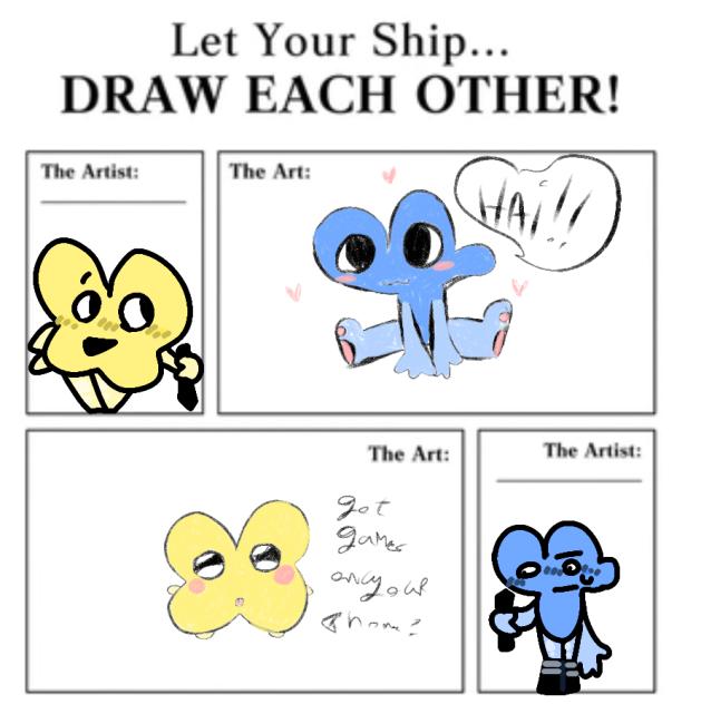 X and four have to draw themselves in-
