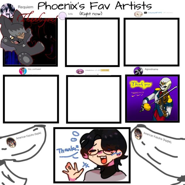 Phoenix’s Favourite Artists