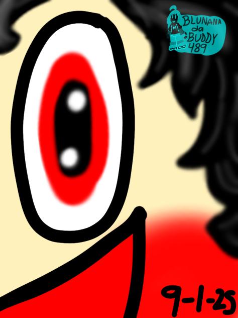A close up of a face