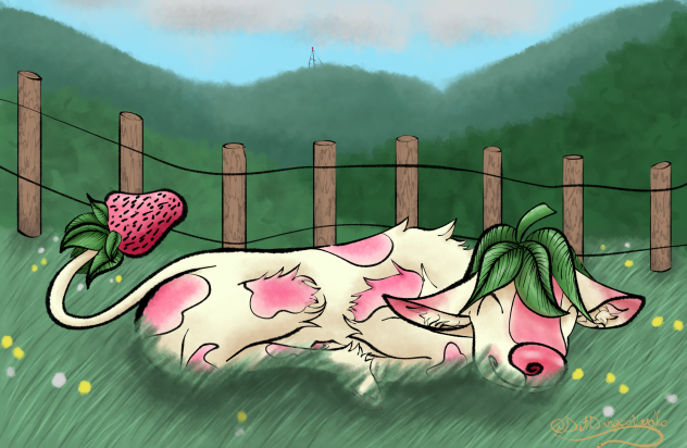 Strawberry cow