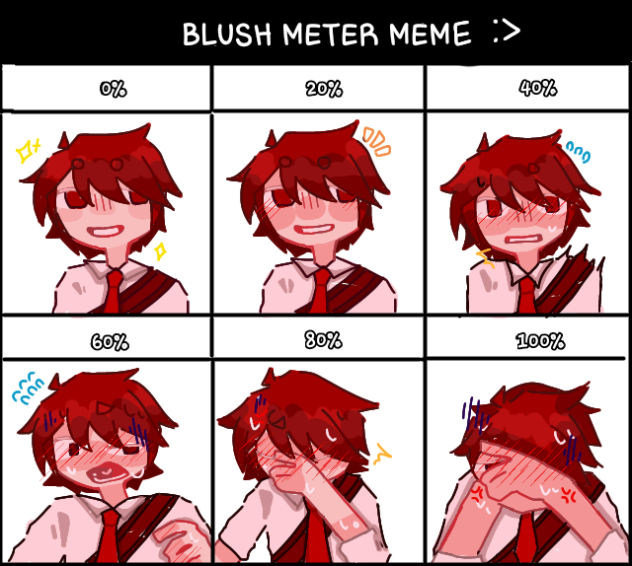 red face [ =`v = ]