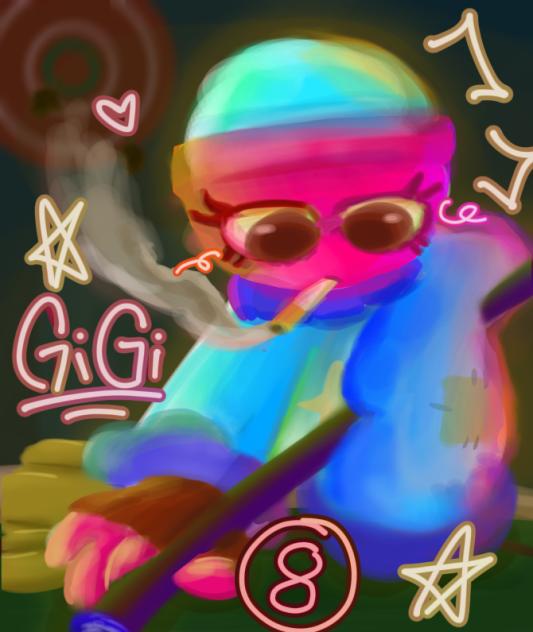 gigi playing pool ^_^