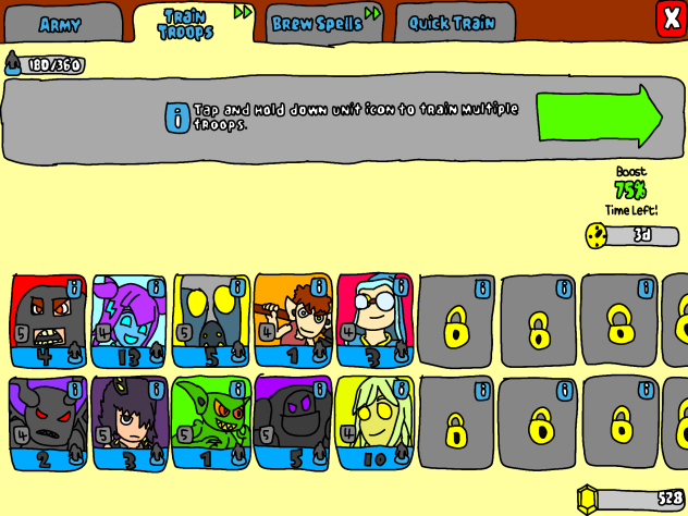 attacker's greed level 10 barracks