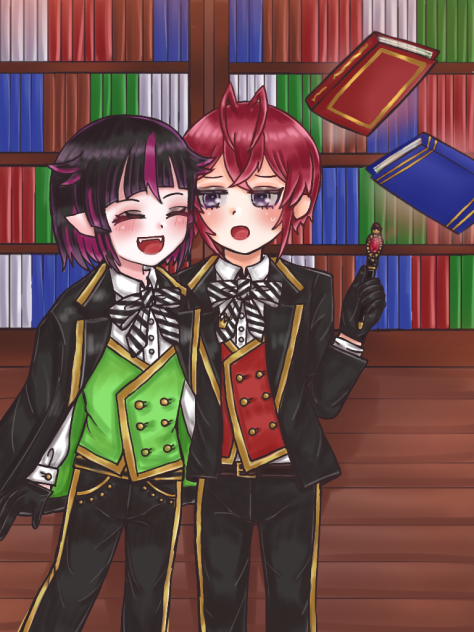 図書室でのリリリド🦇🌹