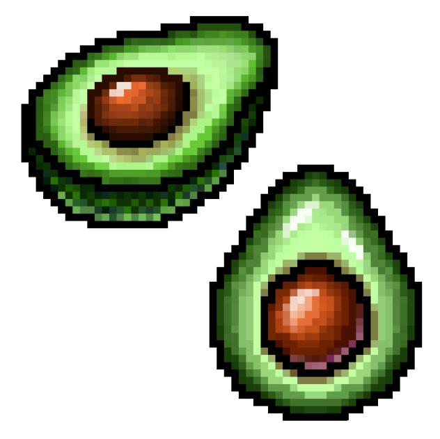 avocados pixels sticker